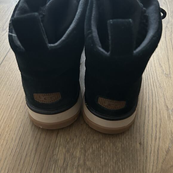 UGG Lakesider Heritage Mid Sneaker Bootie Women’s 9 Black Wool Blend Waterproof - Picture 5 of 16